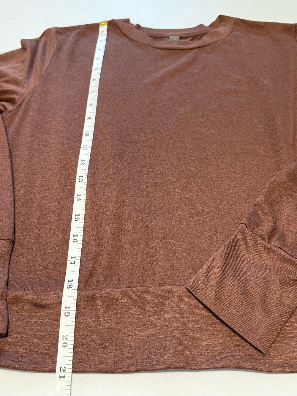 Vuori Daydream Crew Long Sleeve Shirt Size M Brown Heather VW133 - Picture 9 of 12